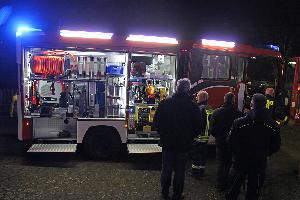 Bild: Ankunft des neuen Einsatzfahrzeugs am Abend in Macherbach